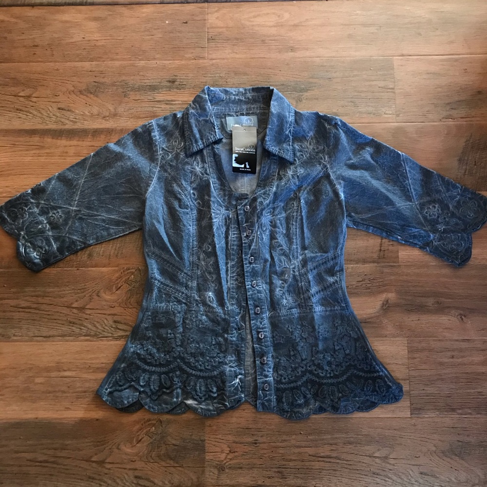 NWT Lightweight Embroidered Cotton Jacket